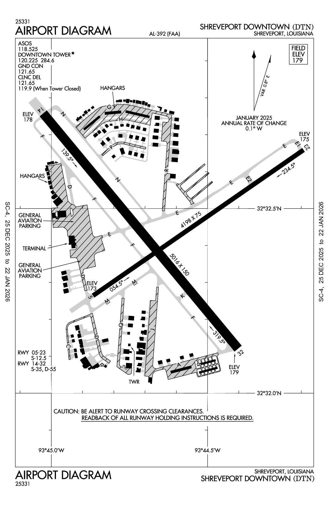 SHREVEPORT DOWNTOWN - Airport Diagram