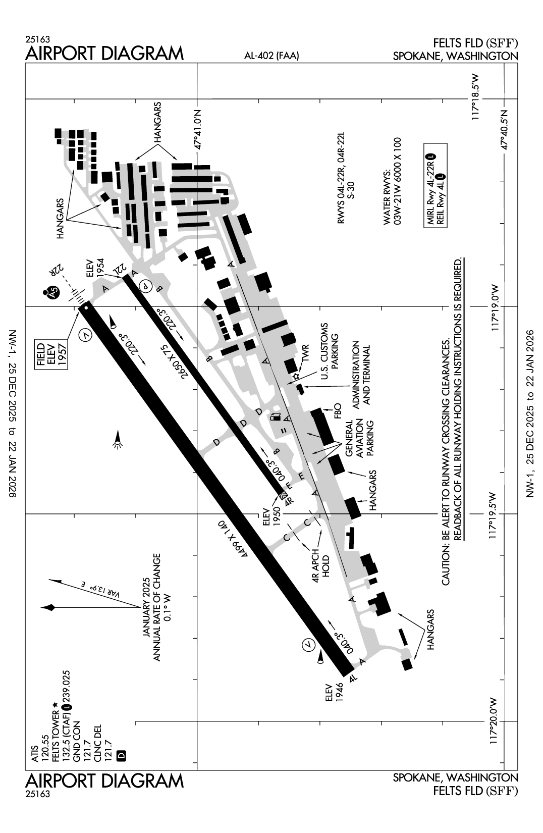 FELTS FLD - Airport Diagram