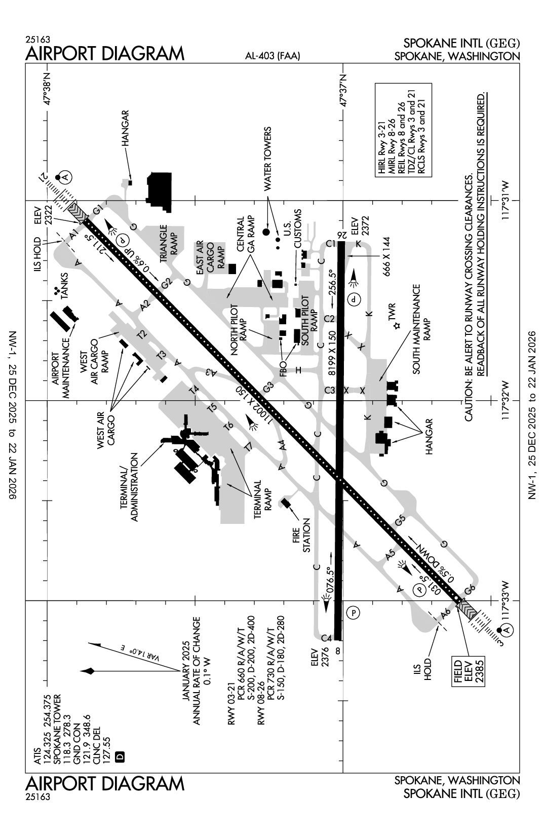 SPOKANE INTL - Airport Diagram