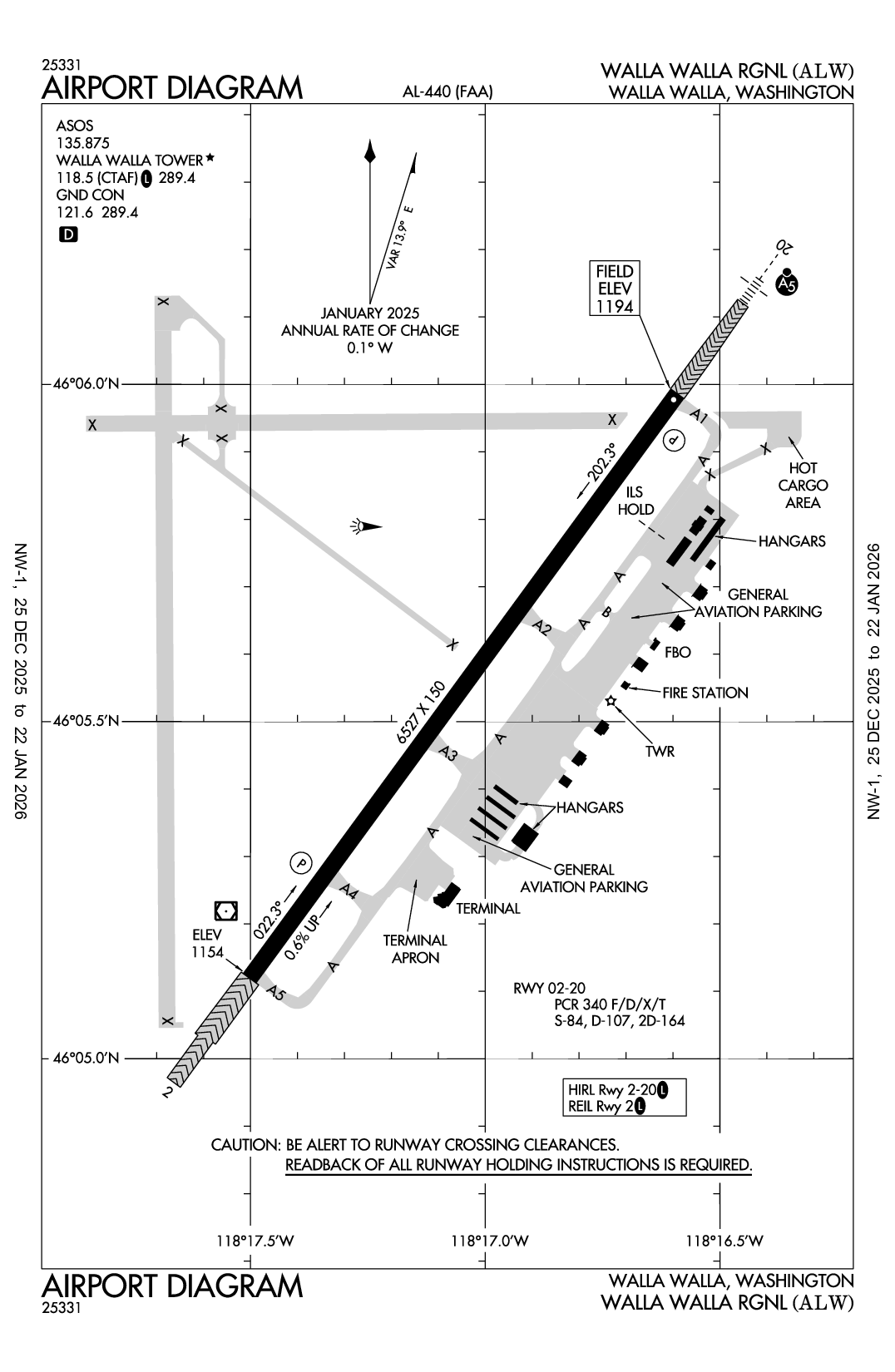 WALLA WALLA RGNL - Airport Diagram