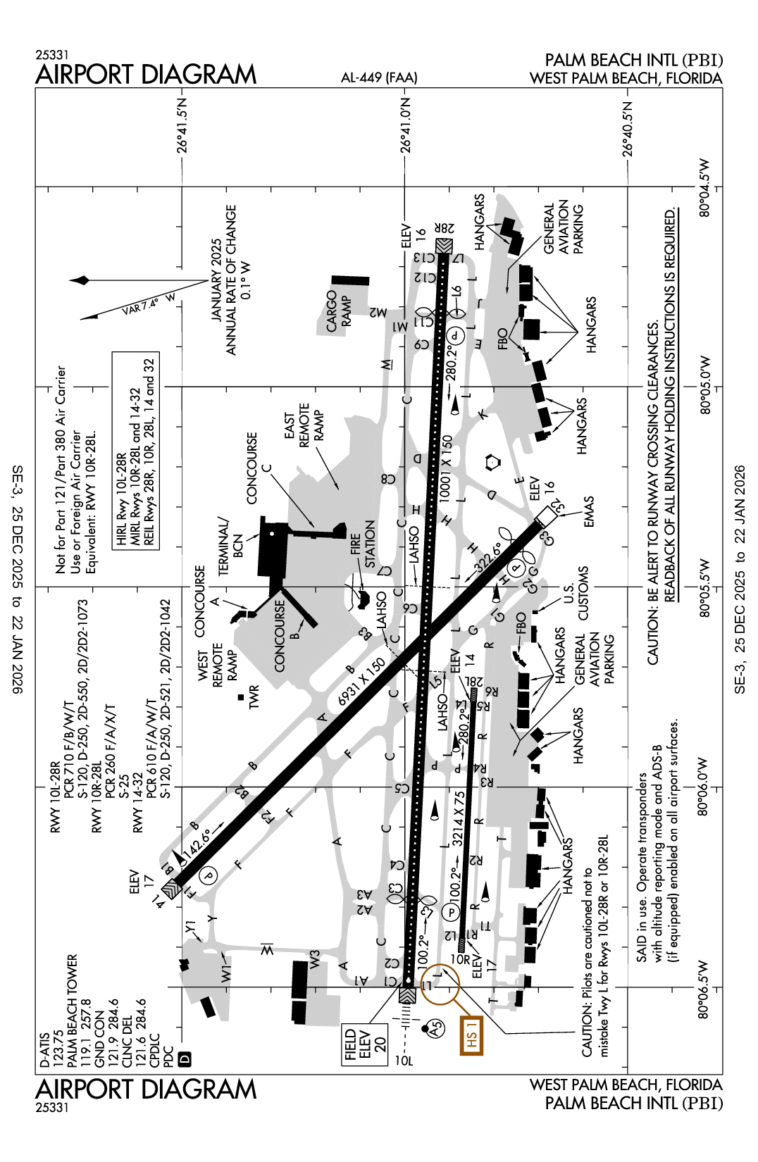 PALM BEACH INTL - Airport Diagram