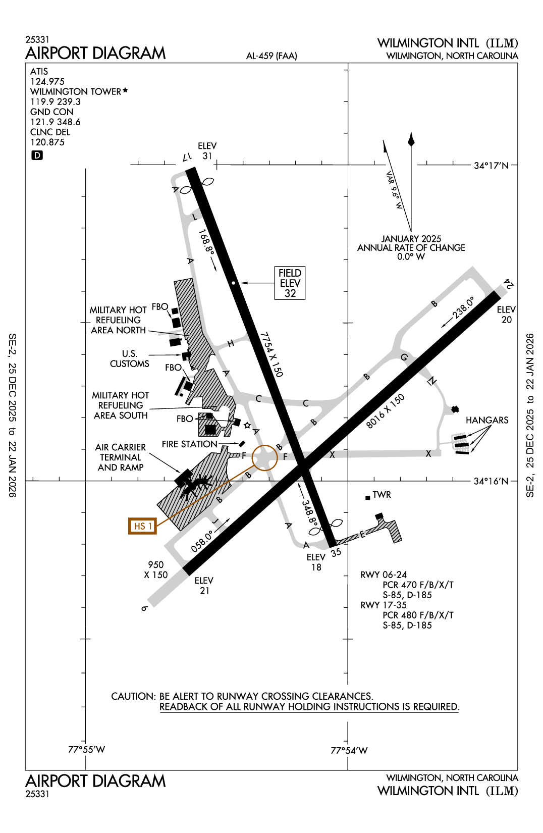 WILMINGTON INTL - Airport Diagram