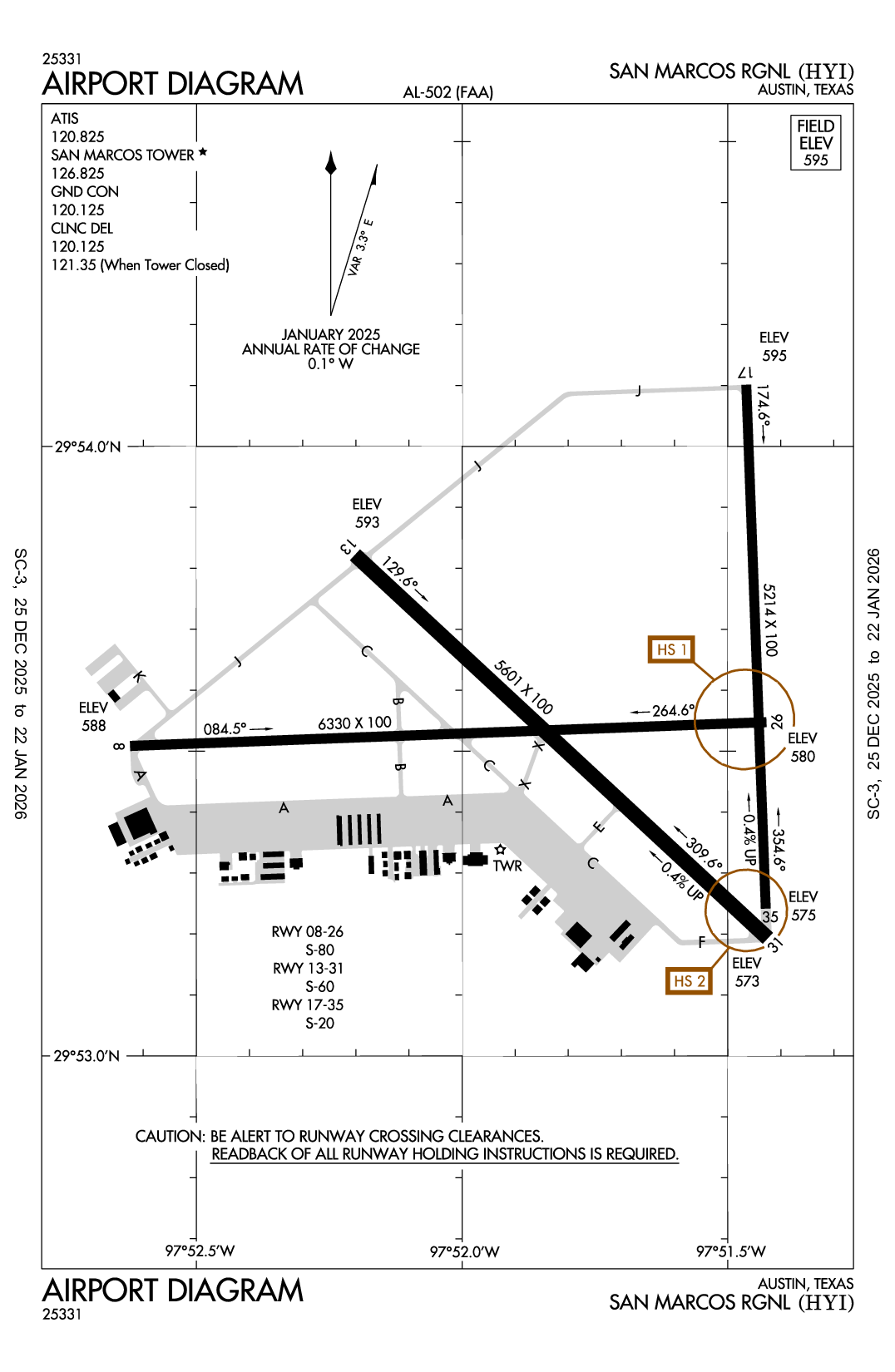 SAN MARCOS RGNL - Airport Diagram