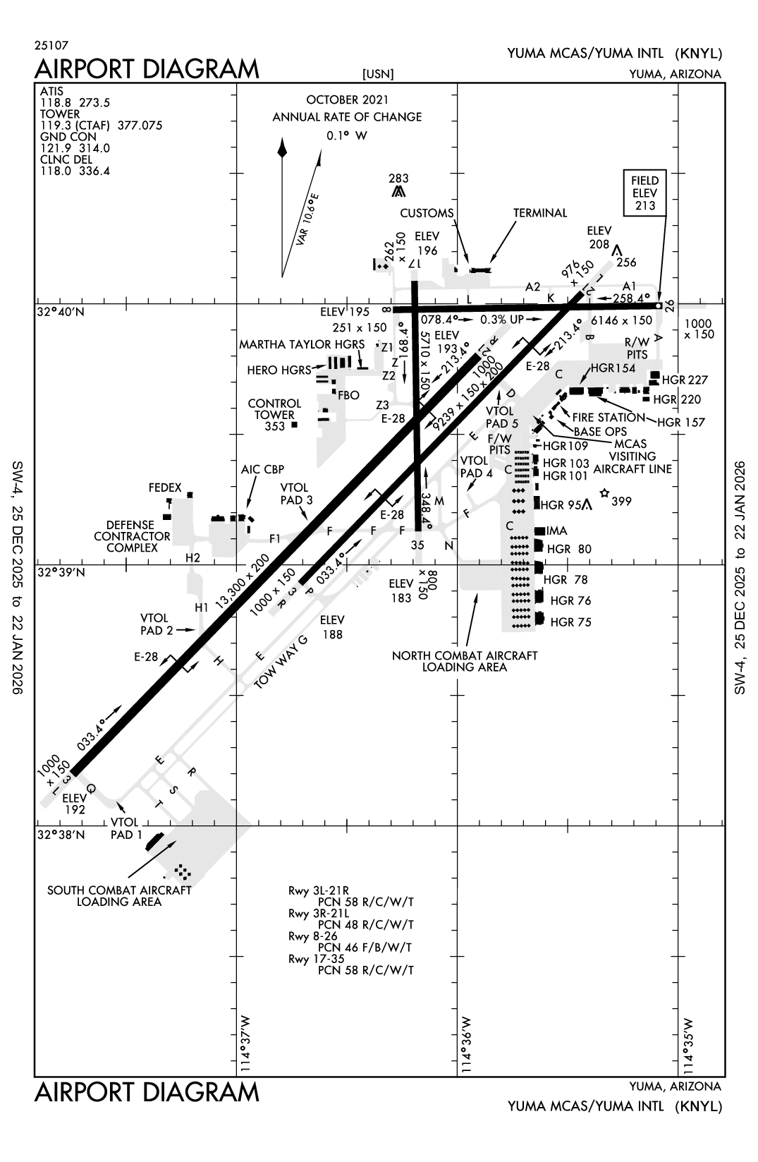 YUMA MCAS/YUMA INTL - Airport Diagram
