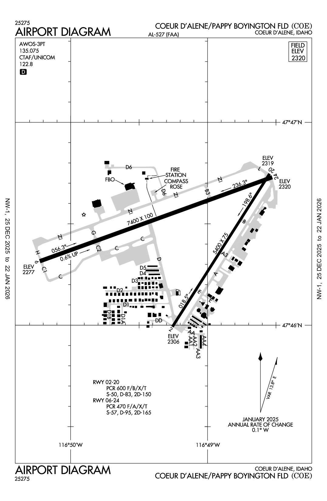 COEUR D'ALENE/PAPPY BOYINGTON FLD - Airport Diagram