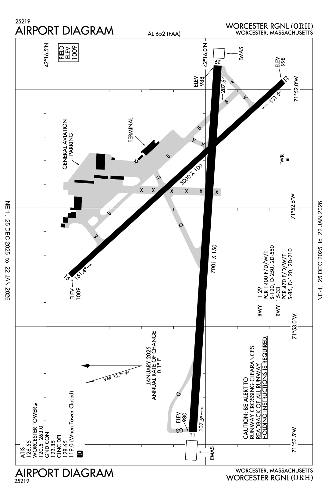 WORCESTER RGNL - Airport Diagram