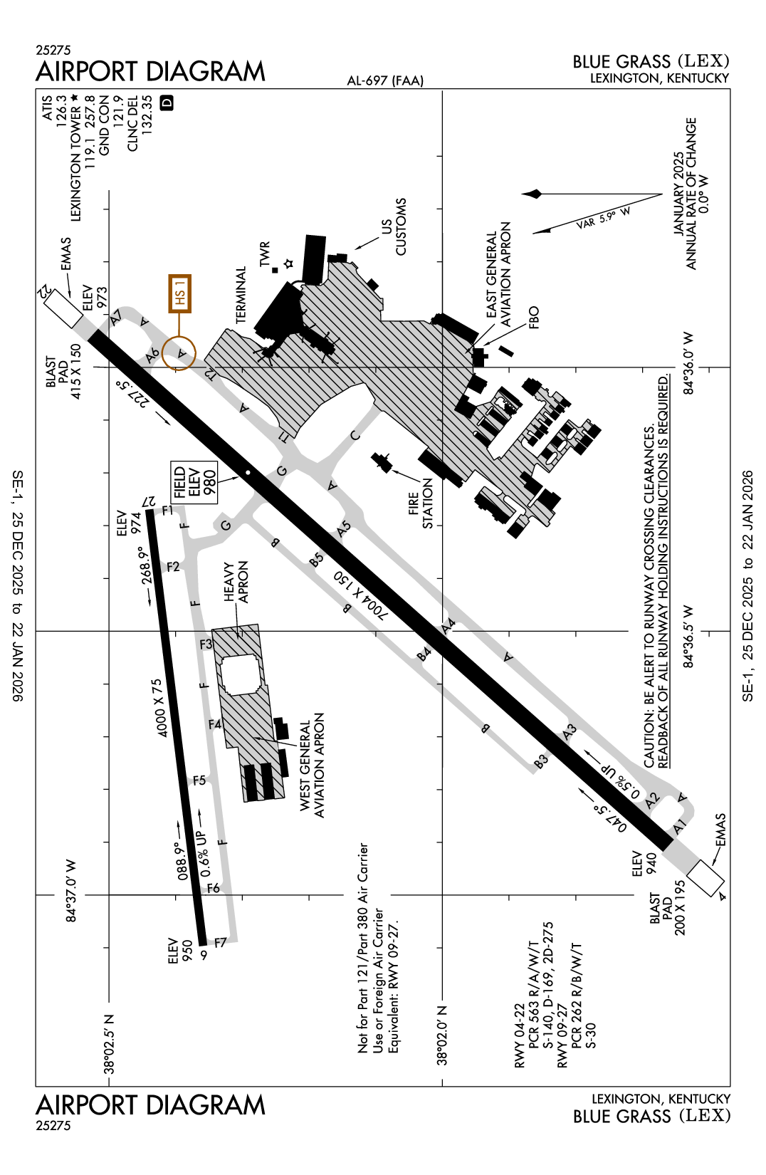 BLUE GRASS - Airport Diagram
