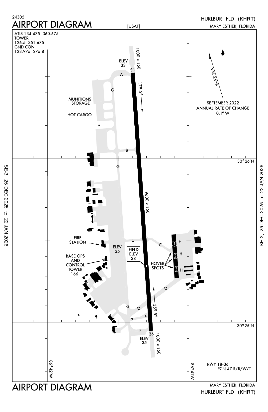 HURLBURT FLD - Airport Diagram