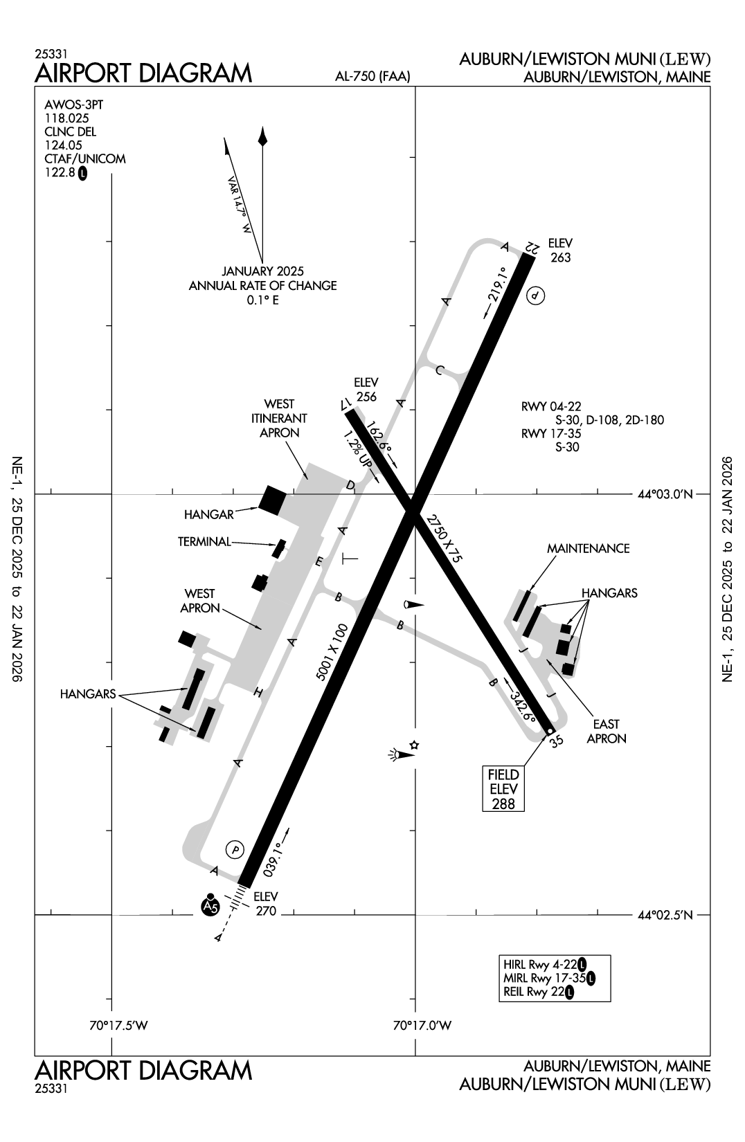 AUBURN/LEWISTON MUNI - Airport Diagram
