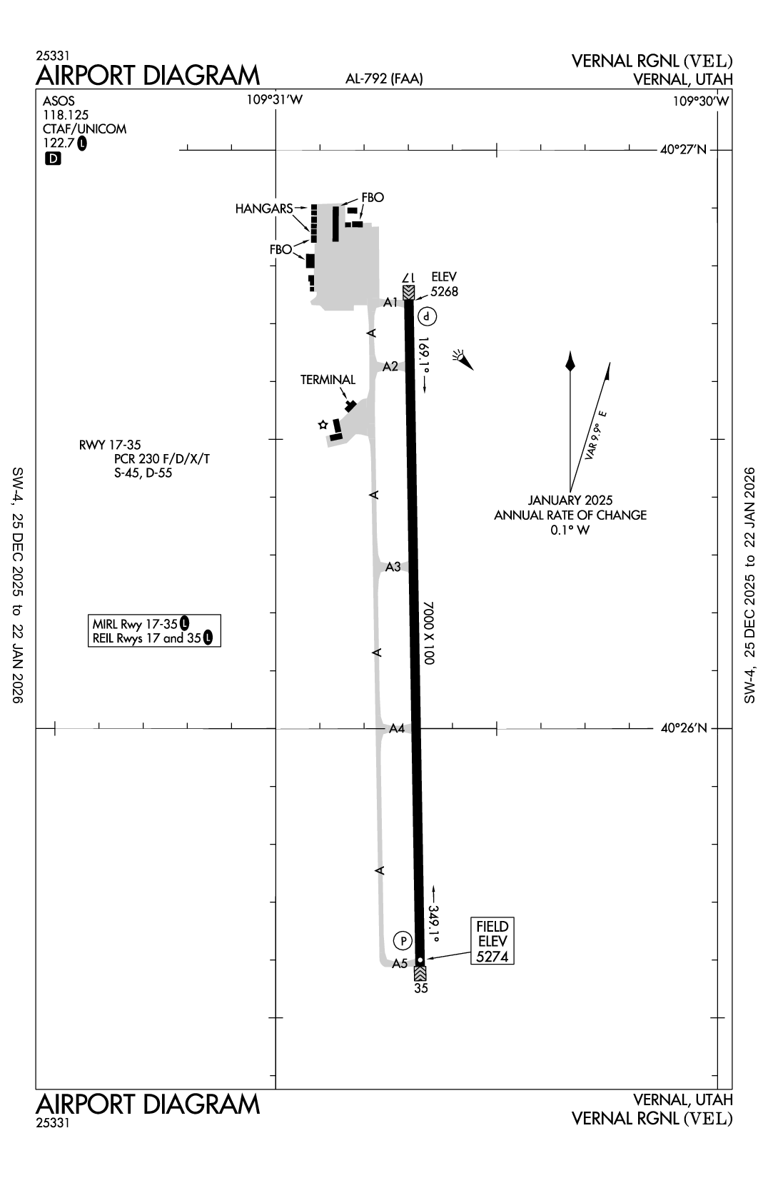VERNAL RGNL - Airport Diagram