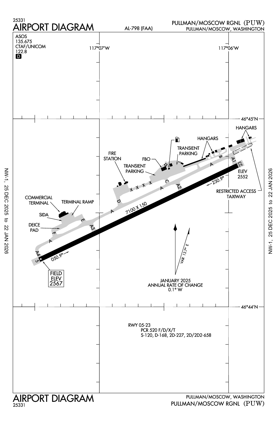 PULLMAN/MOSCOW RGNL - Airport Diagram