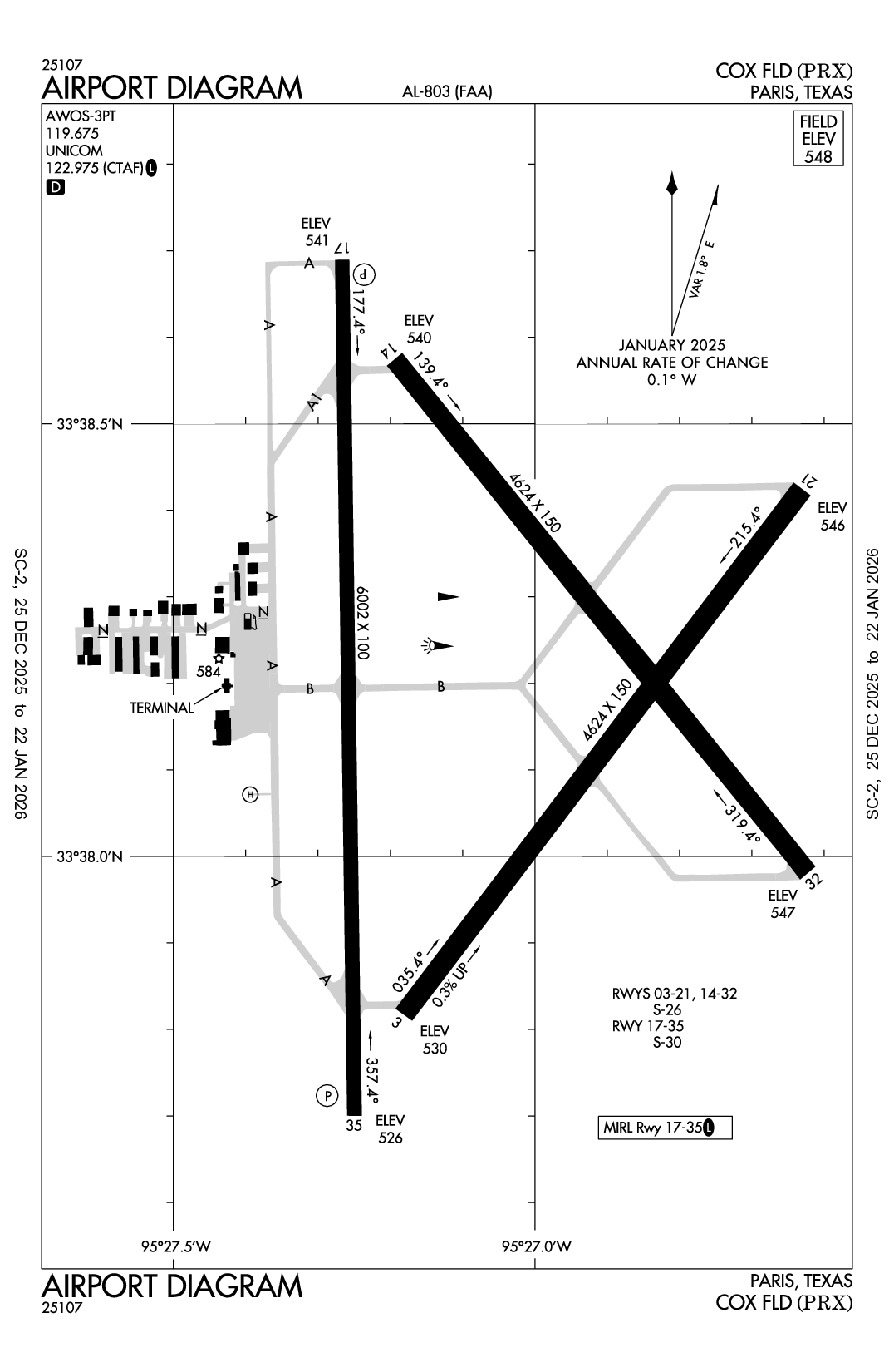 COX FLD - Airport Diagram