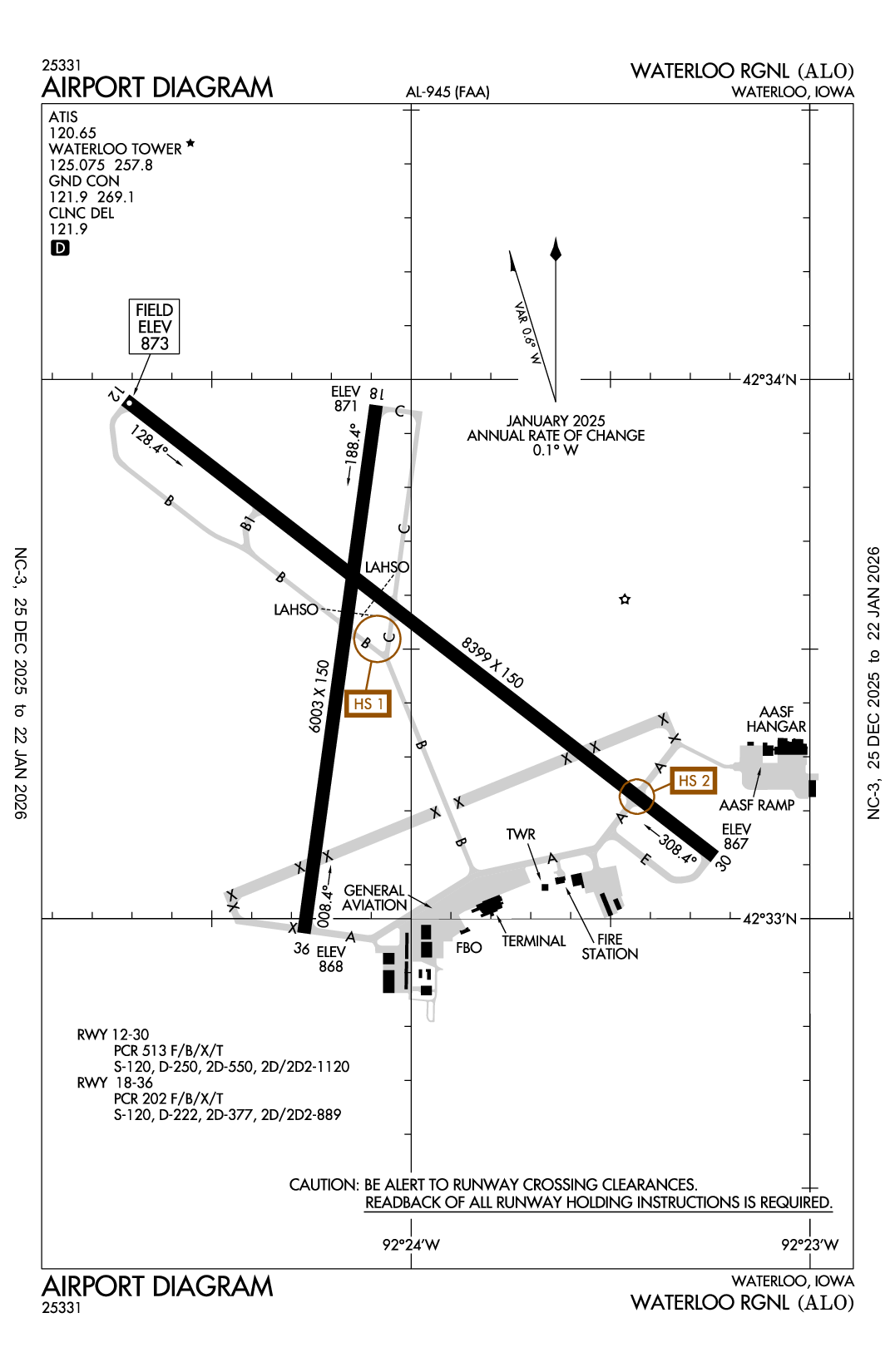 WATERLOO RGNL - Airport Diagram