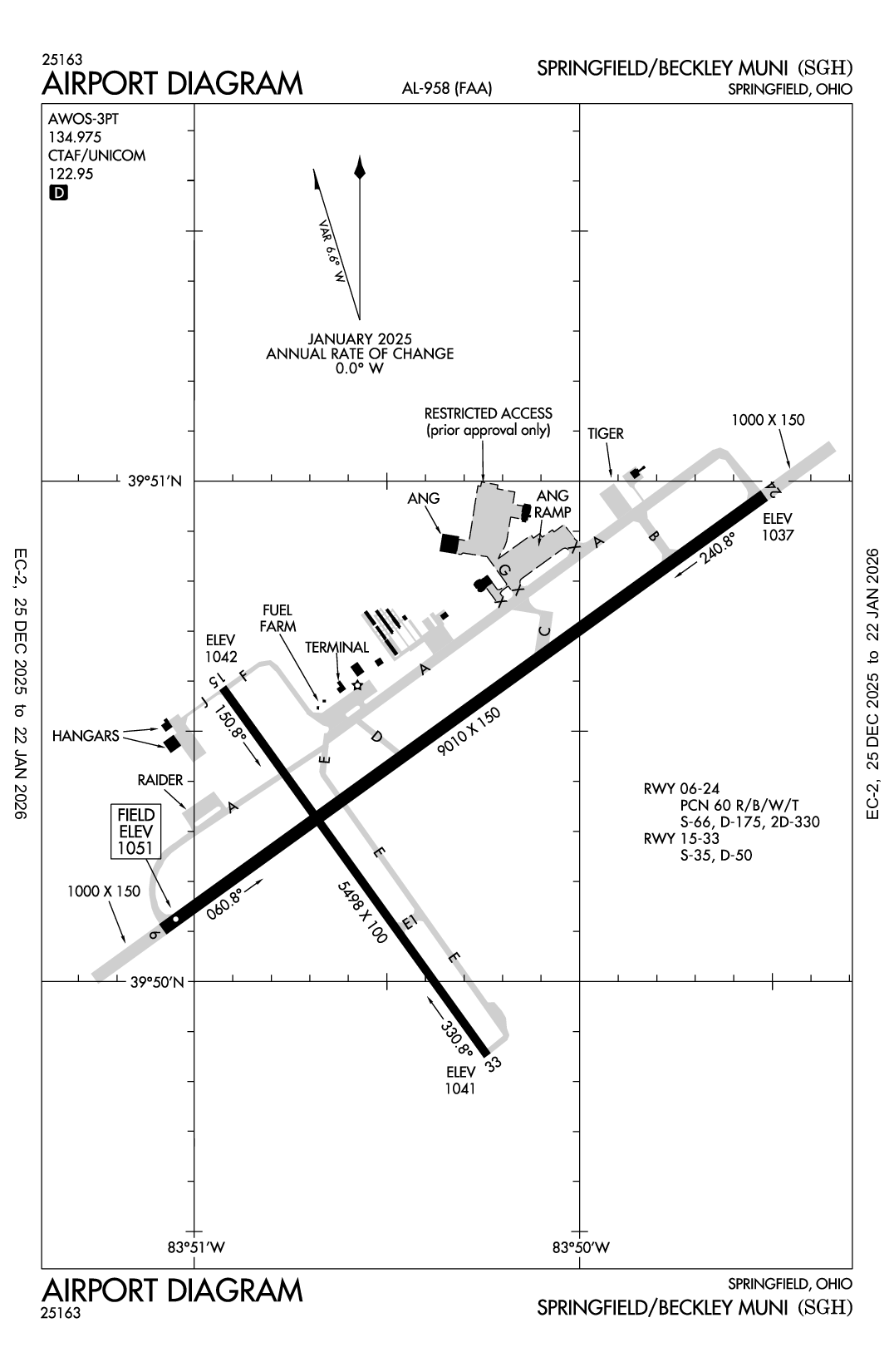 SPRINGFIELD/BECKLEY MUNI - Airport Diagram