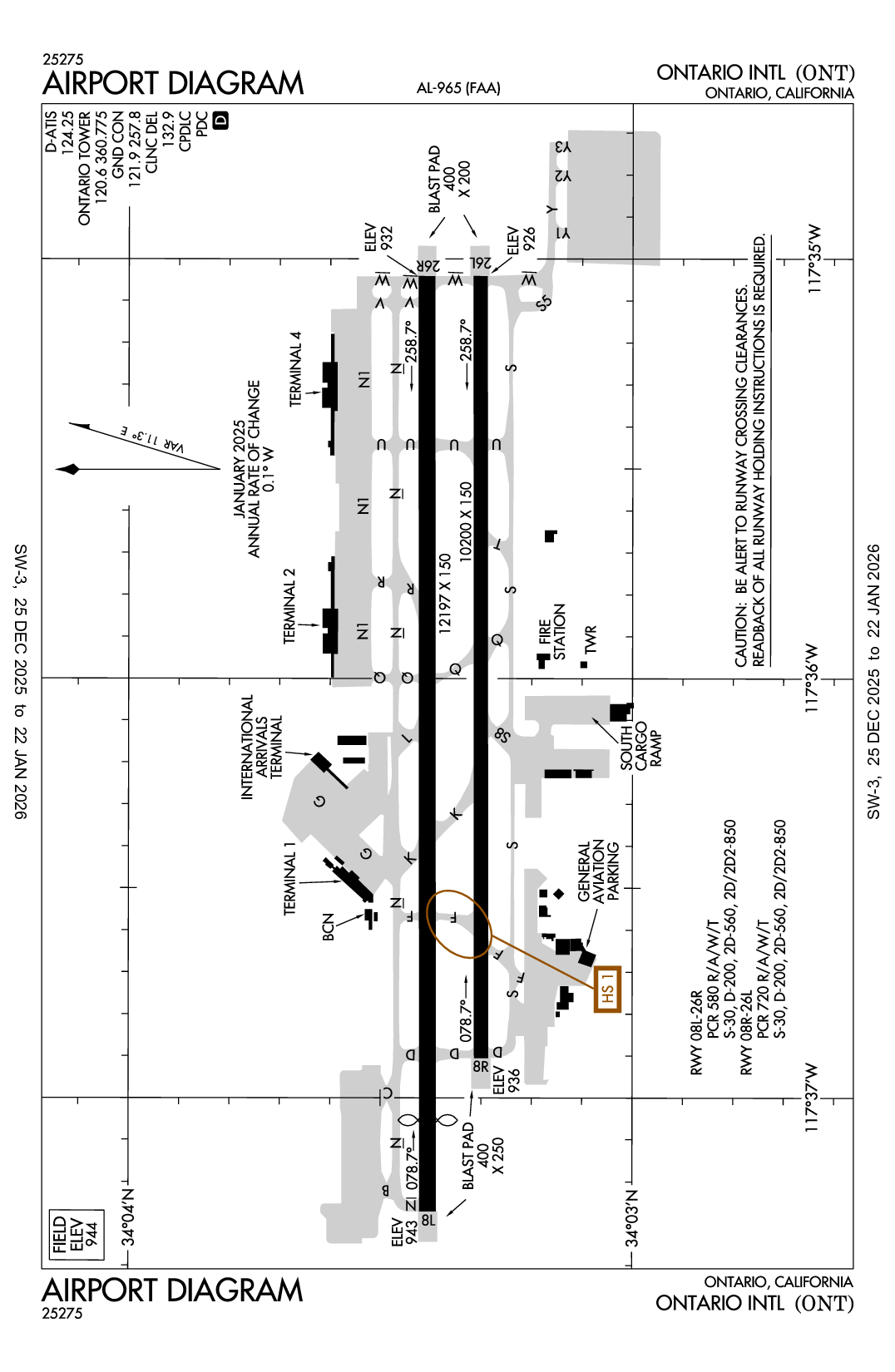 ONTARIO INTL - Airport Diagram