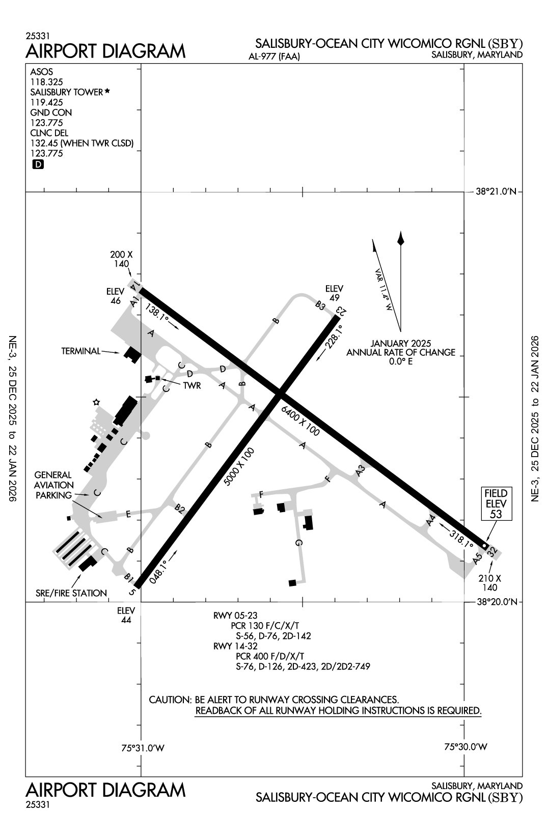 SALISBURY-OCEAN CITY WICOMICO RGNL - Airport Diagram