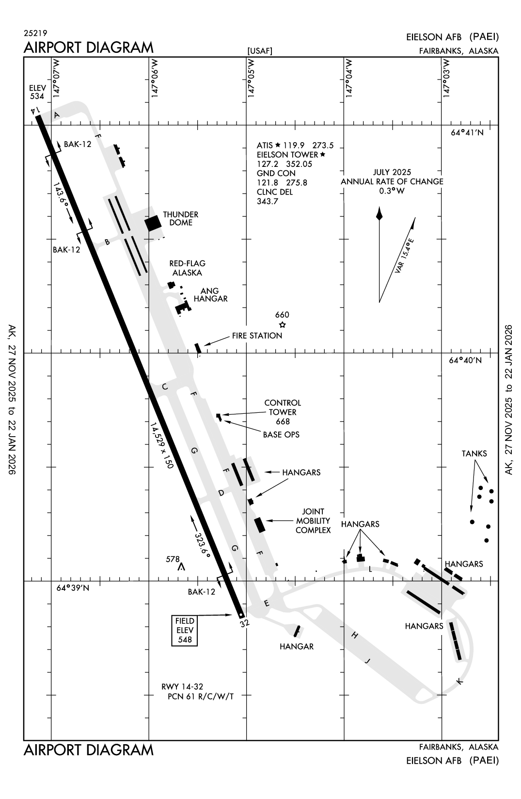 EIELSON AFB - Airport Diagram