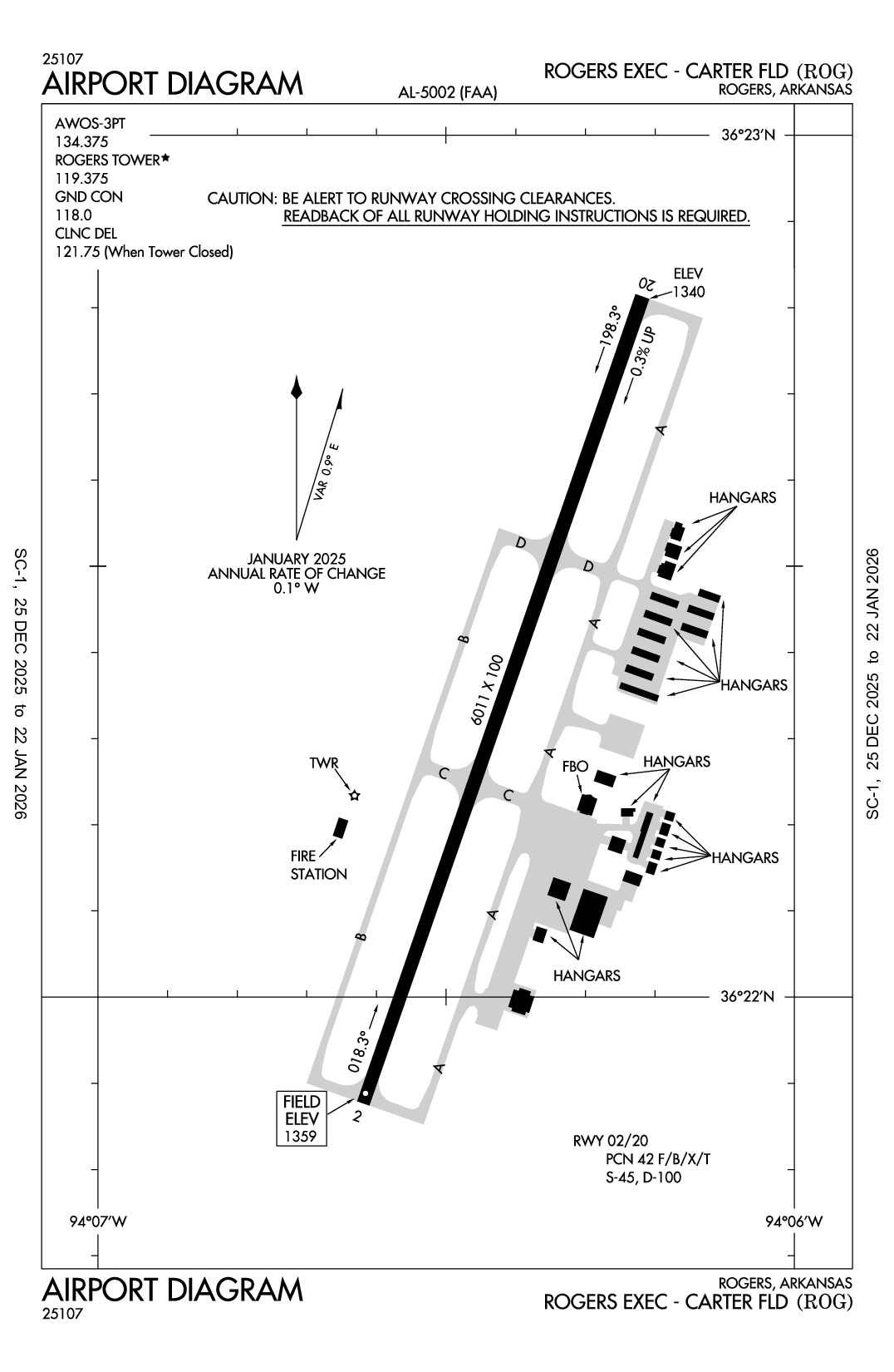 ROGERS EXEC - CARTER FLD - Airport Diagram