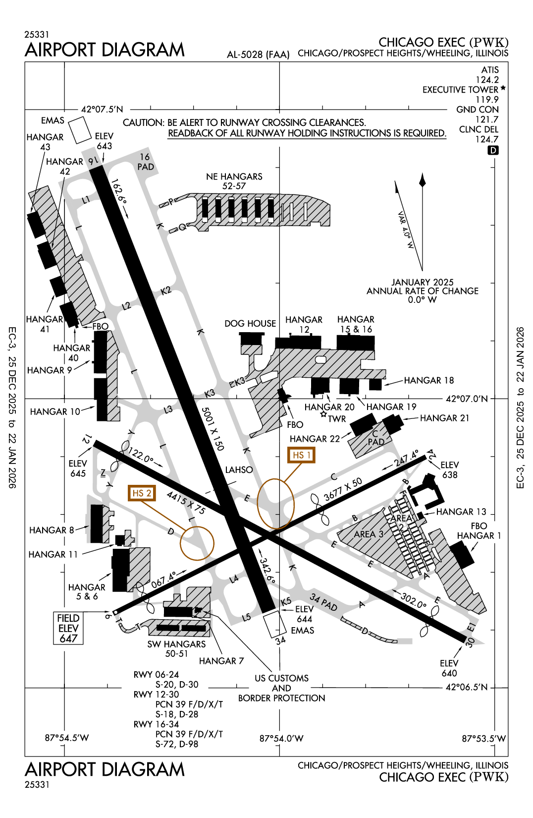CHICAGO EXEC - Airport Diagram