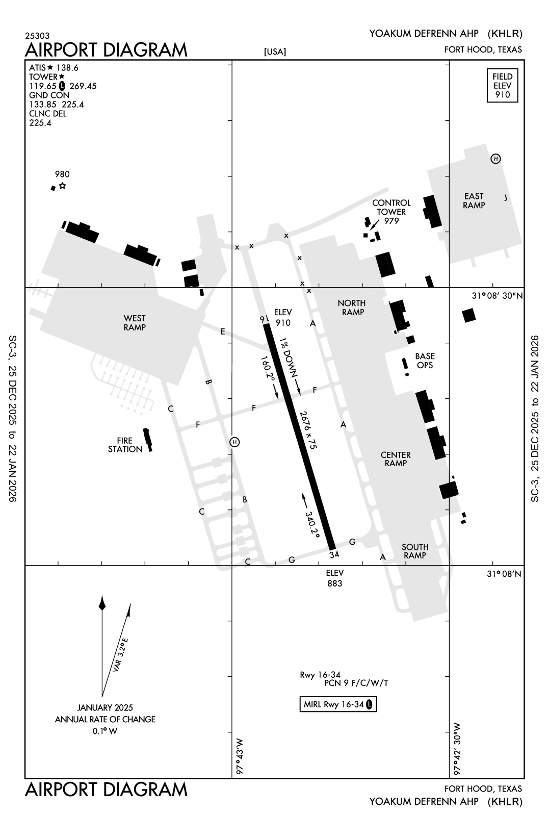 YOAKUM-DEFRENN AHP - Airport Diagram