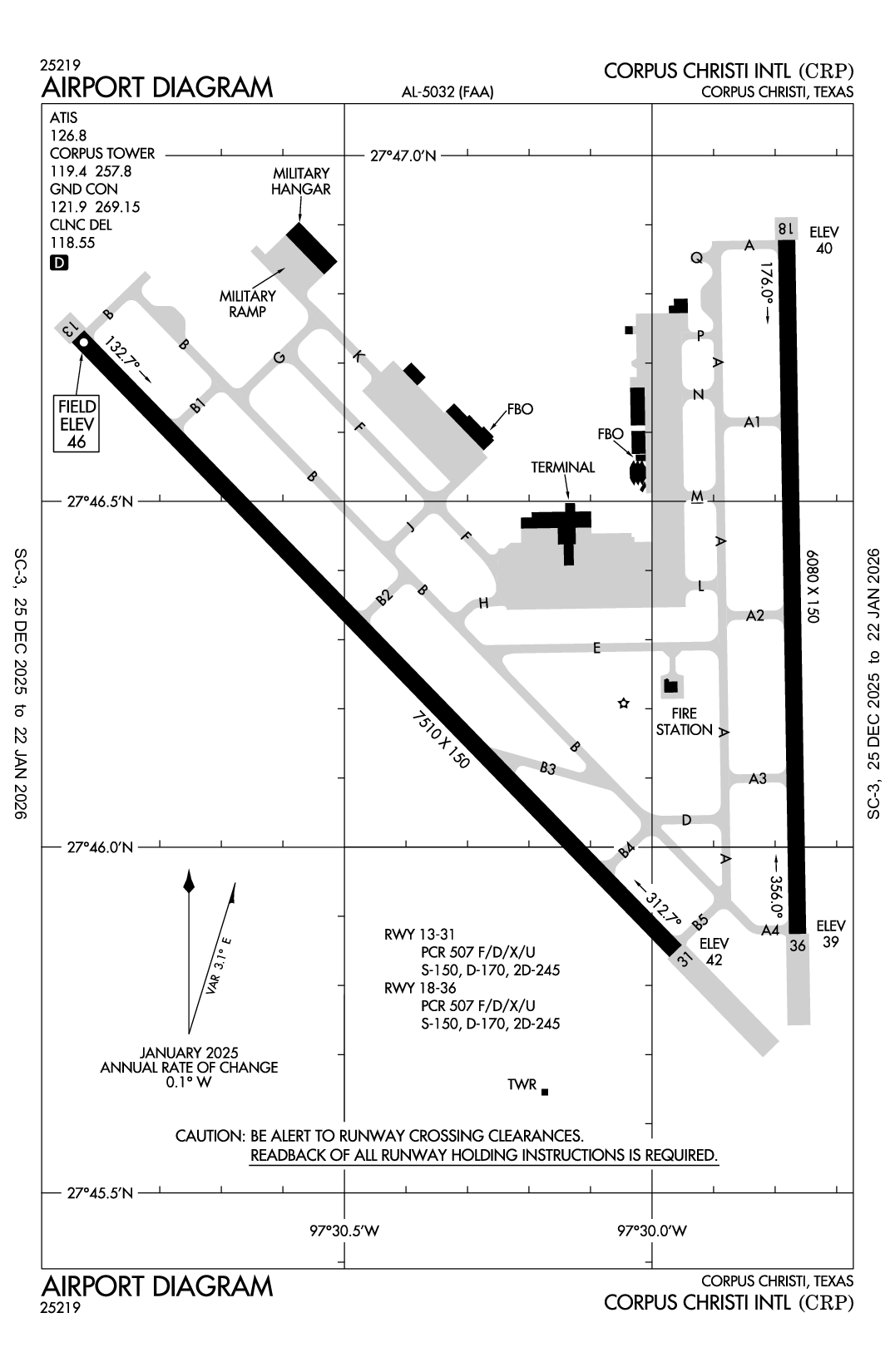 CORPUS CHRISTI INTL - Airport Diagram