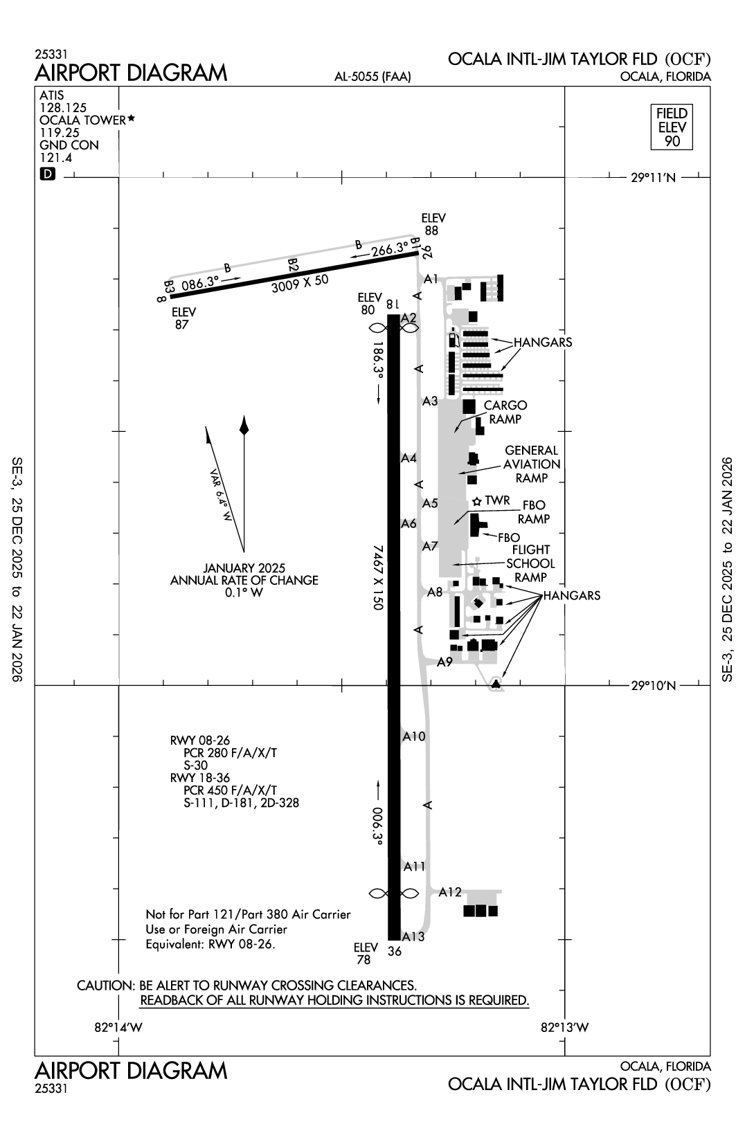 OCALA INTL-JIM TAYLOR FLD - Airport Diagram