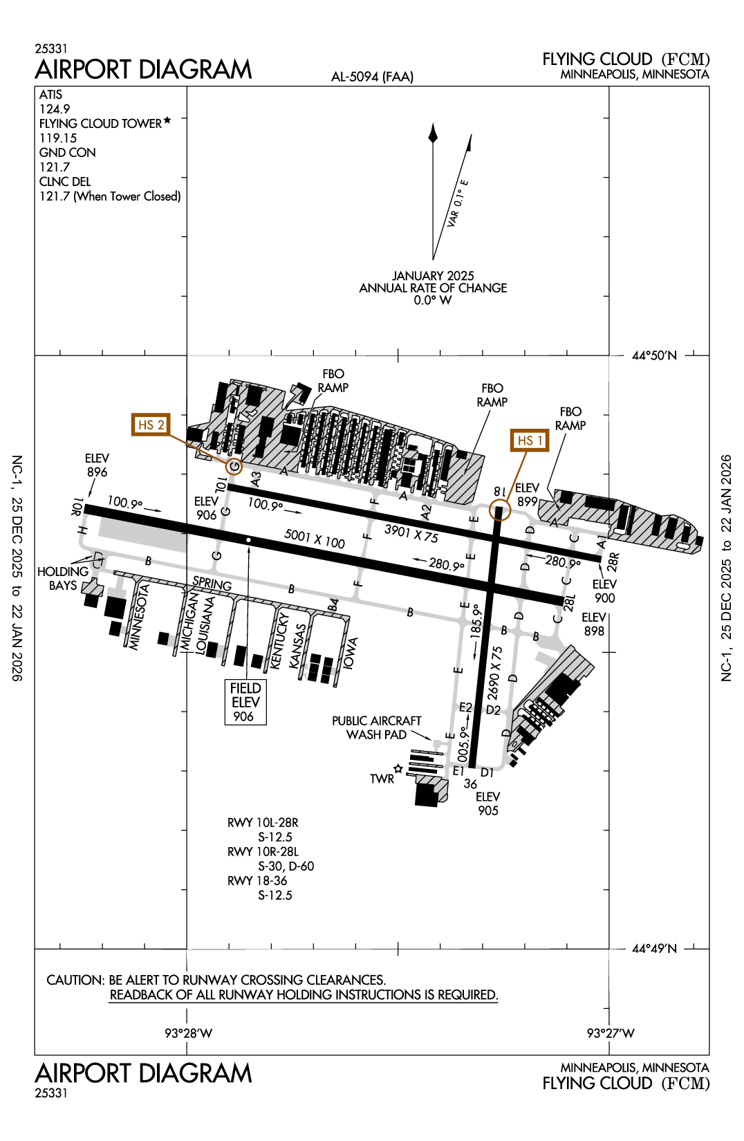FLYING CLOUD - Airport Diagram