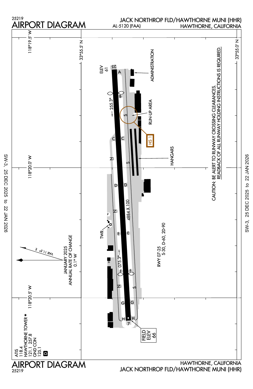 JACK NORTHROP FLD/HAWTHORNE MUNI - Airport Diagram