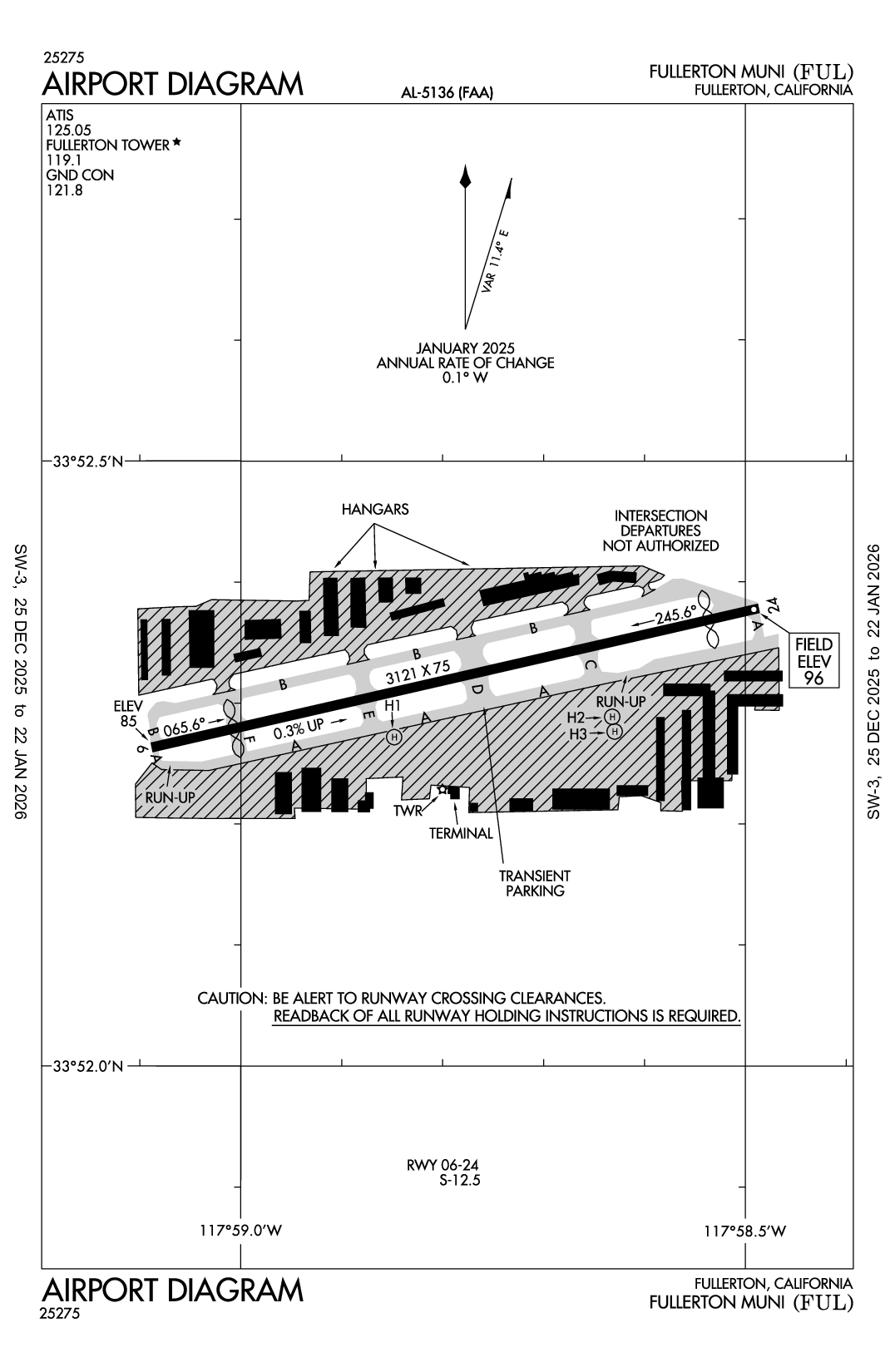 FULLERTON MUNI - Airport Diagram