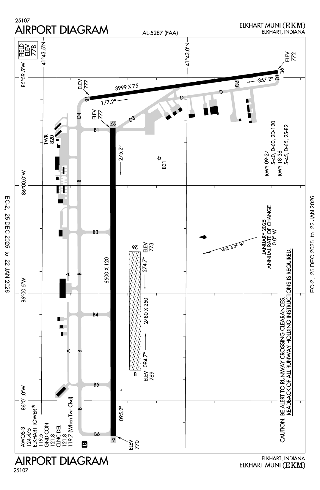 ELKHART MUNI - Airport Diagram