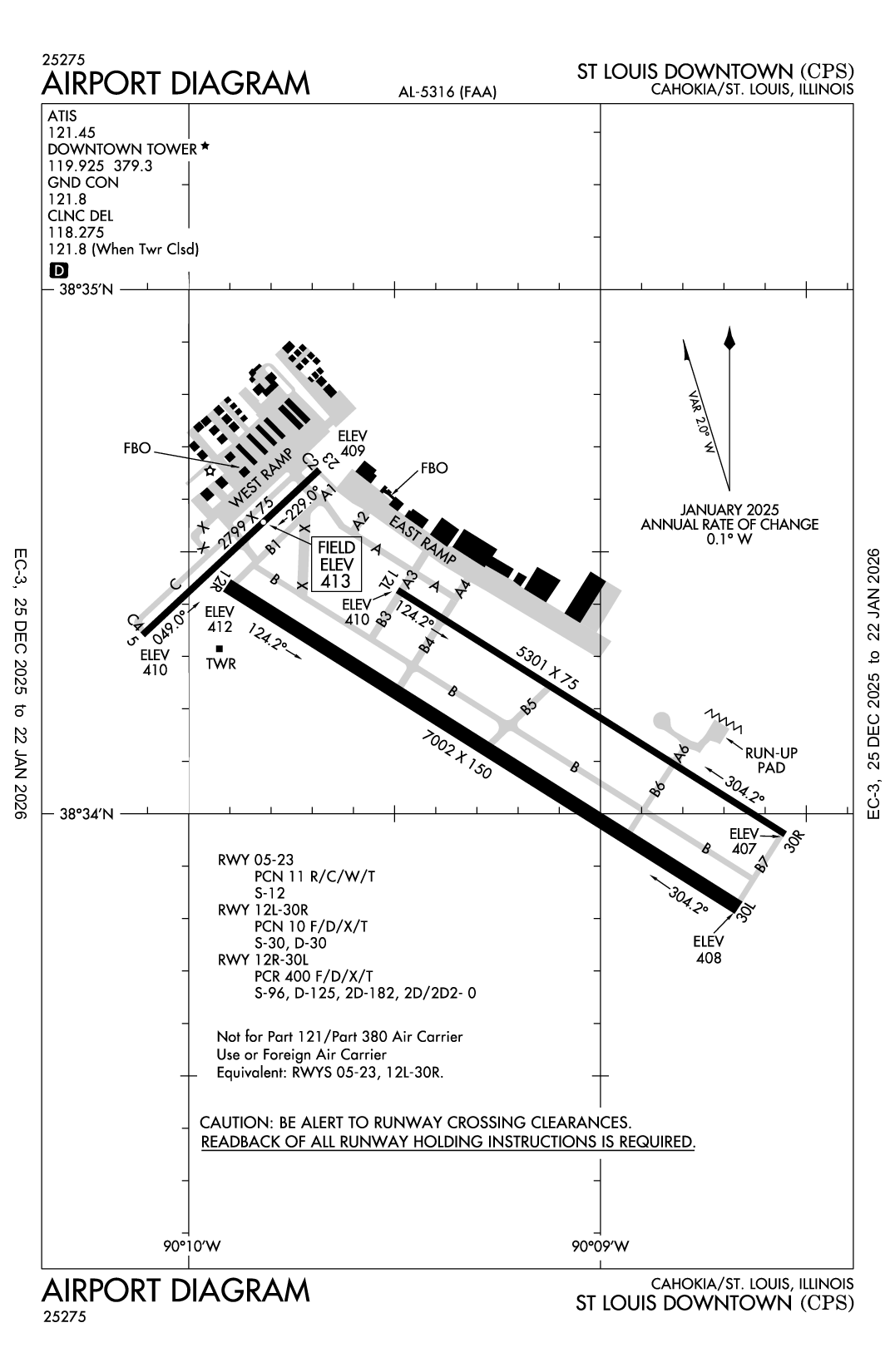 ST LOUIS DOWNTOWN - Airport Diagram