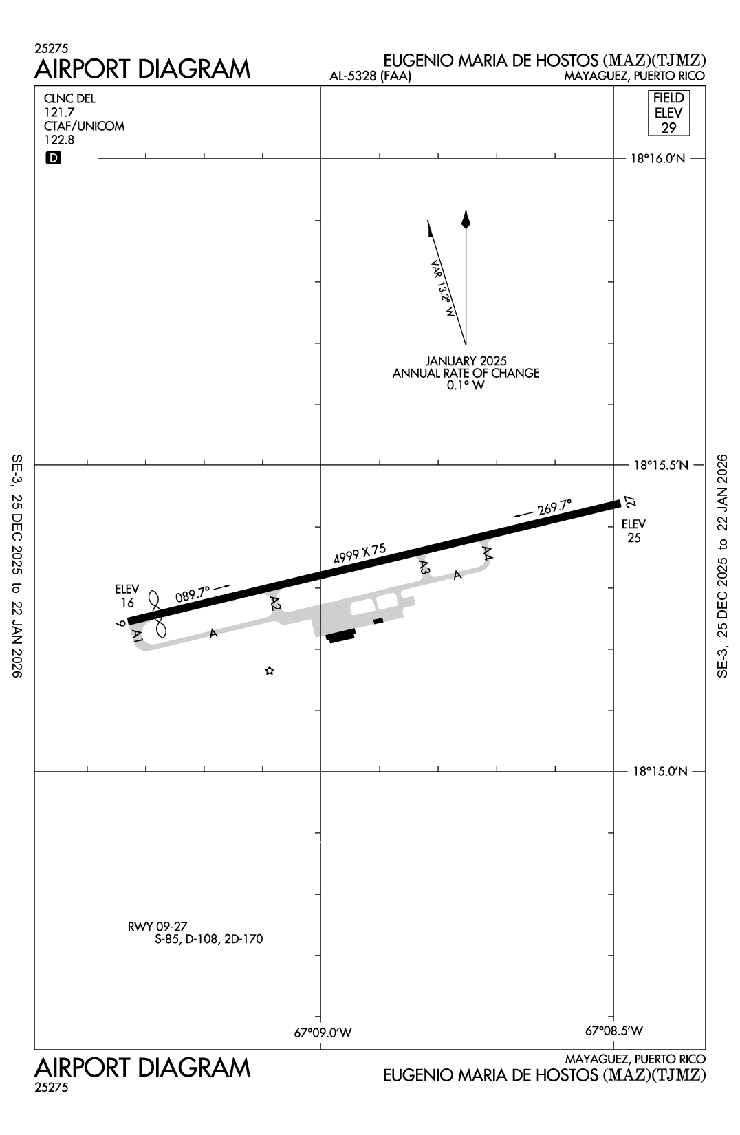 EUGENIO MARIA DE HOSTOS - Airport Diagram