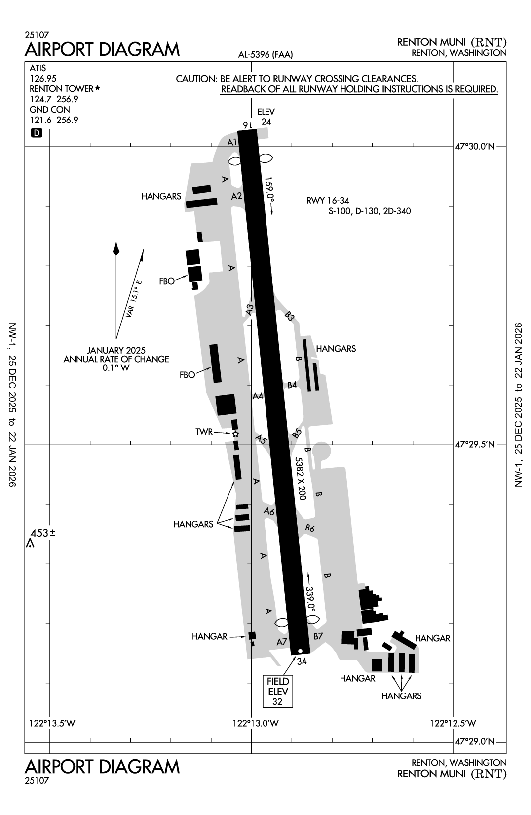 RENTON MUNI - Airport Diagram