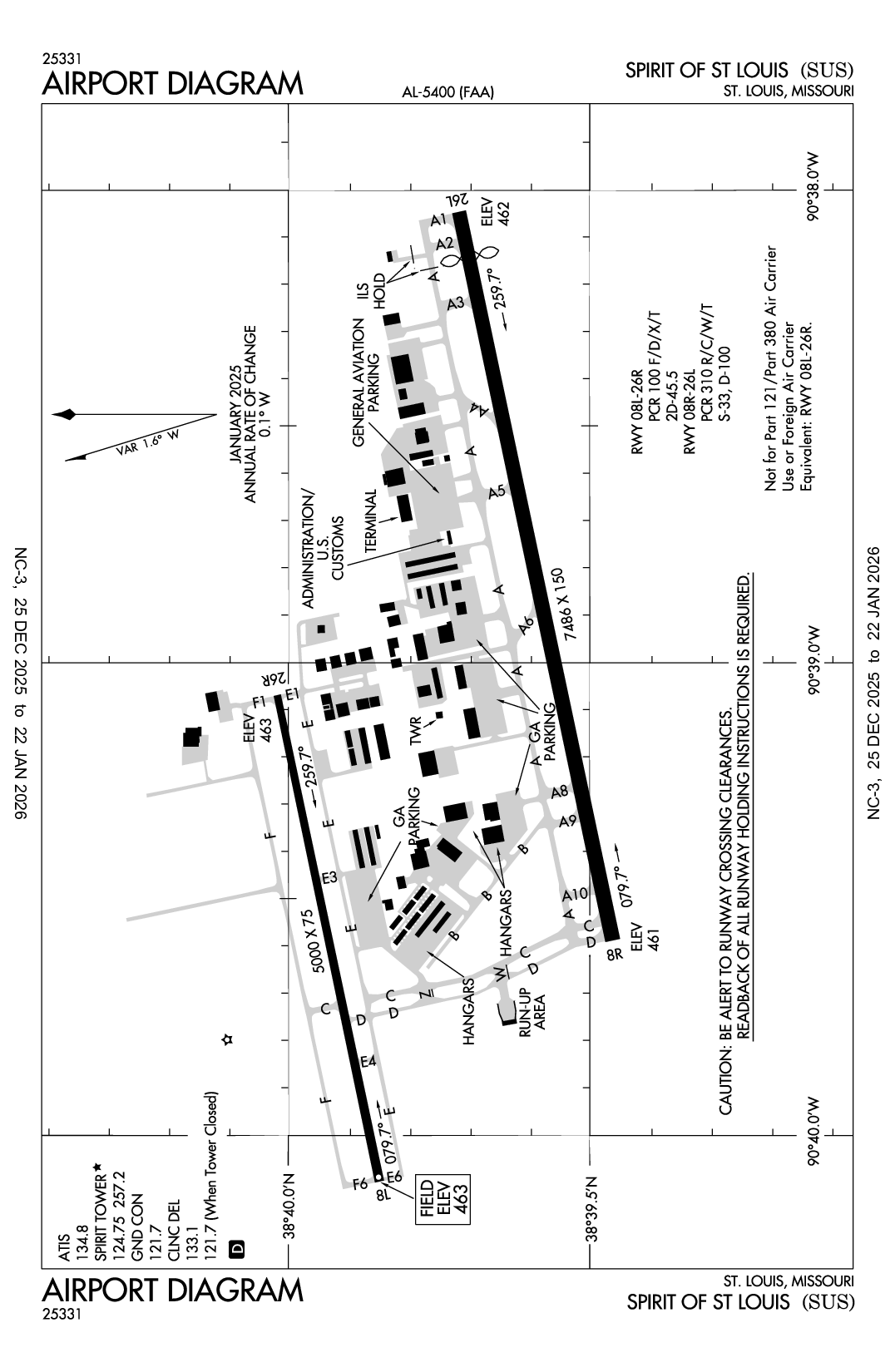 SPIRIT OF ST LOUIS - Airport Diagram