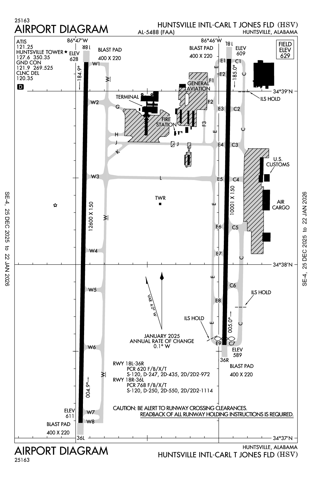 HUNTSVILLE INTL-CARL T JONES FLD - Airport Diagram