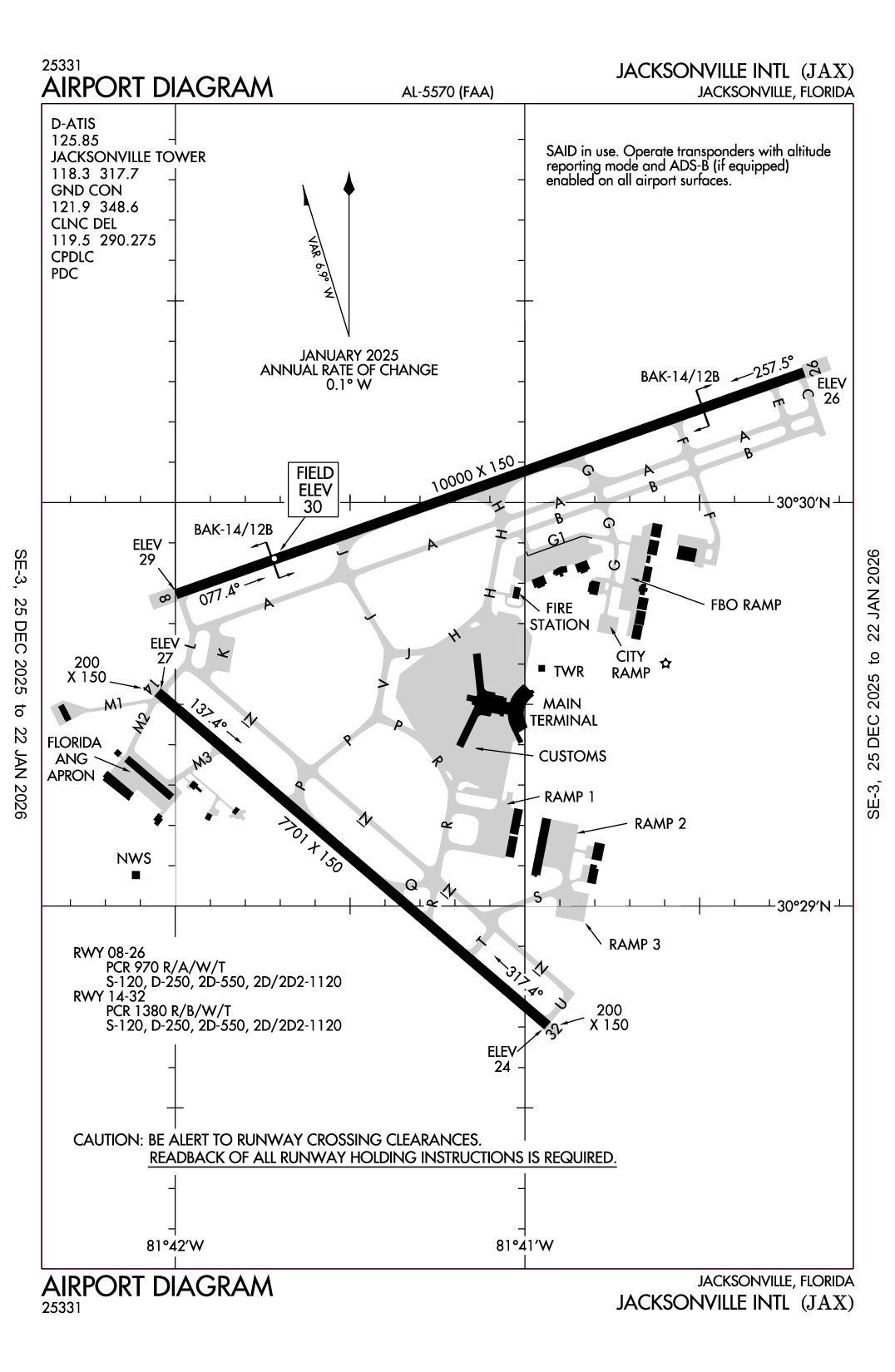 JACKSONVILLE INTL - Airport Diagram