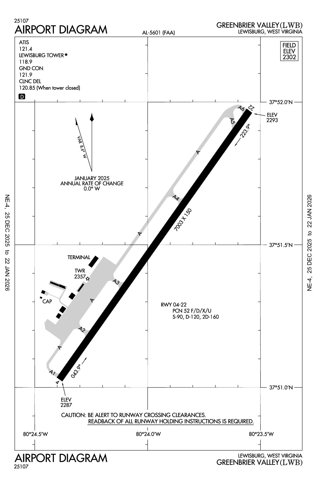 GREENBRIER VALLEY - Airport Diagram