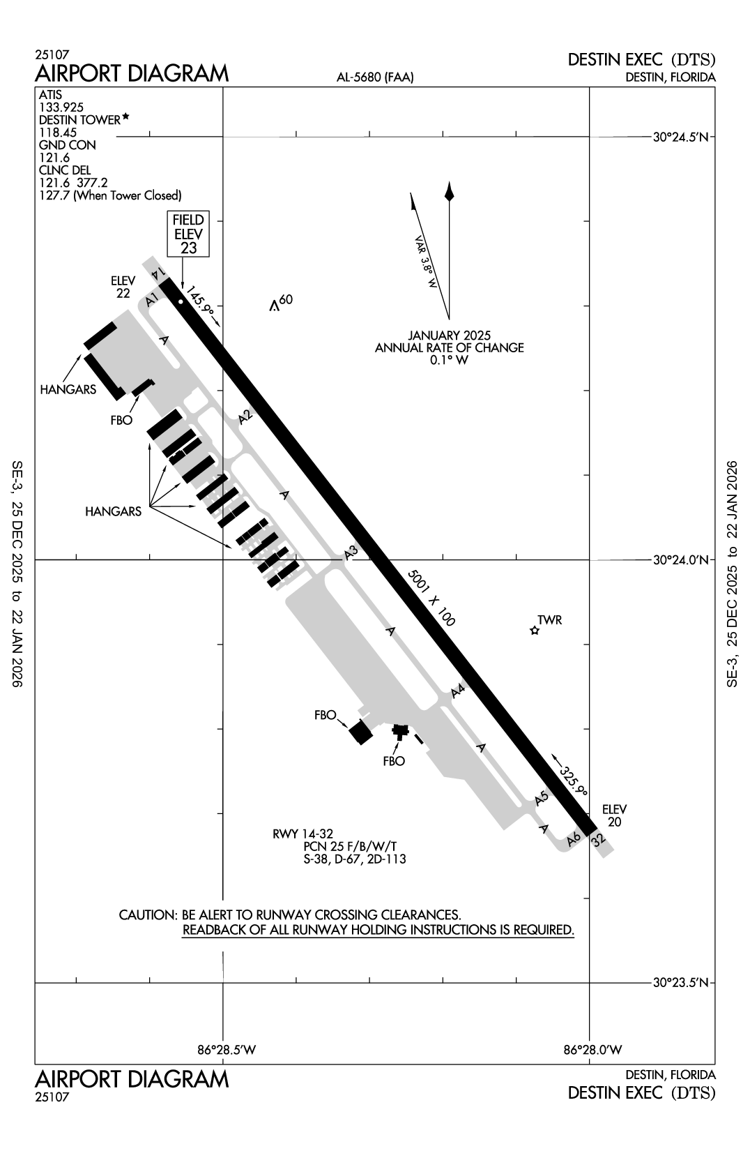 DESTIN EXEC - Airport Diagram