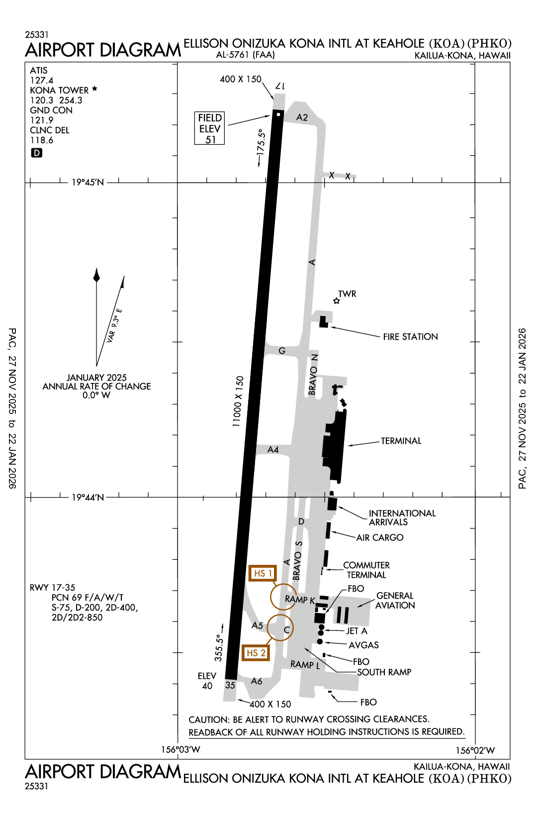 ELLISON ONIZUKA KONA INTL AT KEAHOLE - Airport Diagram
