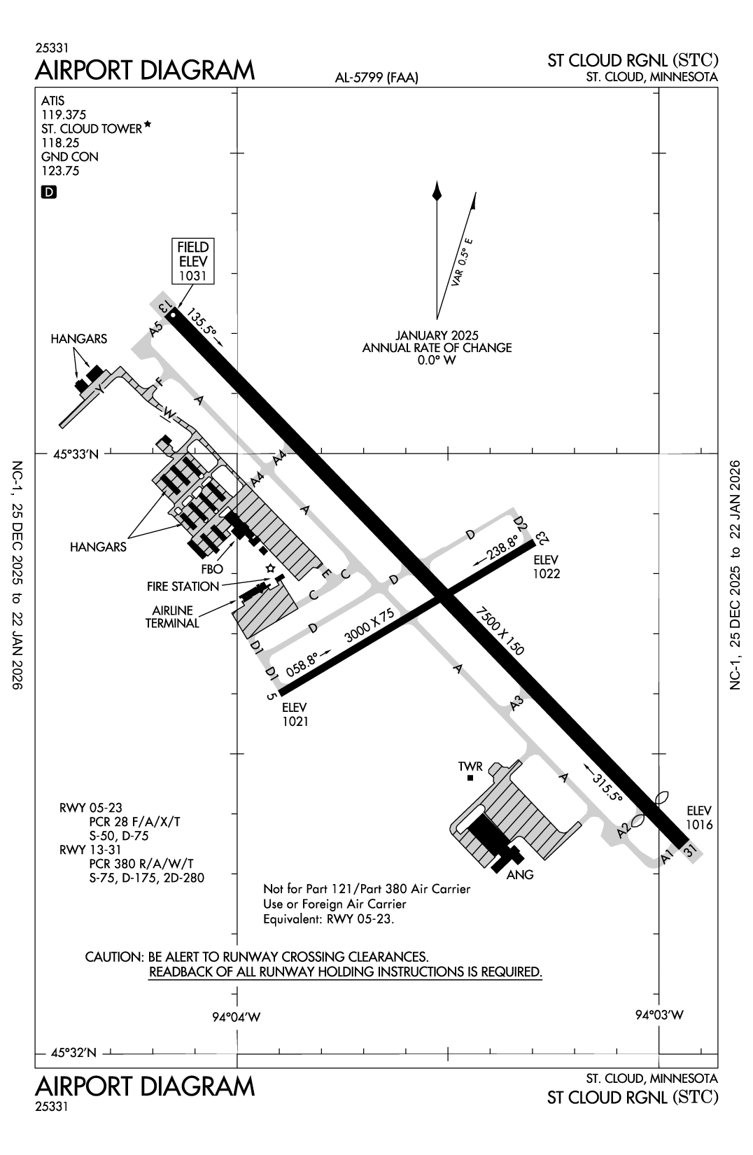 ST CLOUD RGNL - Airport Diagram