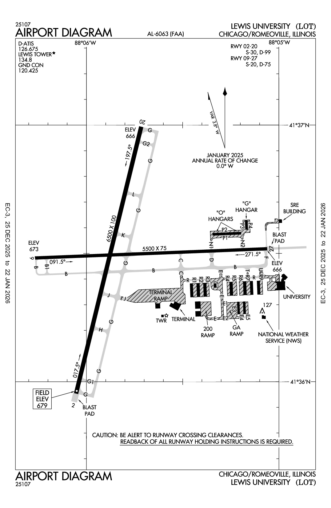 LEWIS UNIVERSITY - Airport Diagram