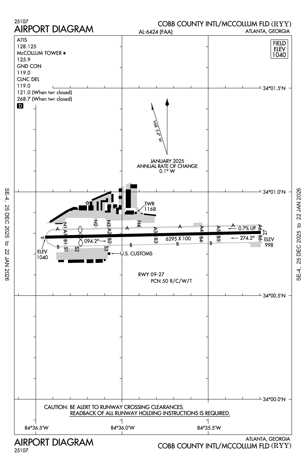 COBB COUNTY INTL/MCCOLLUM FLD - Airport Diagram