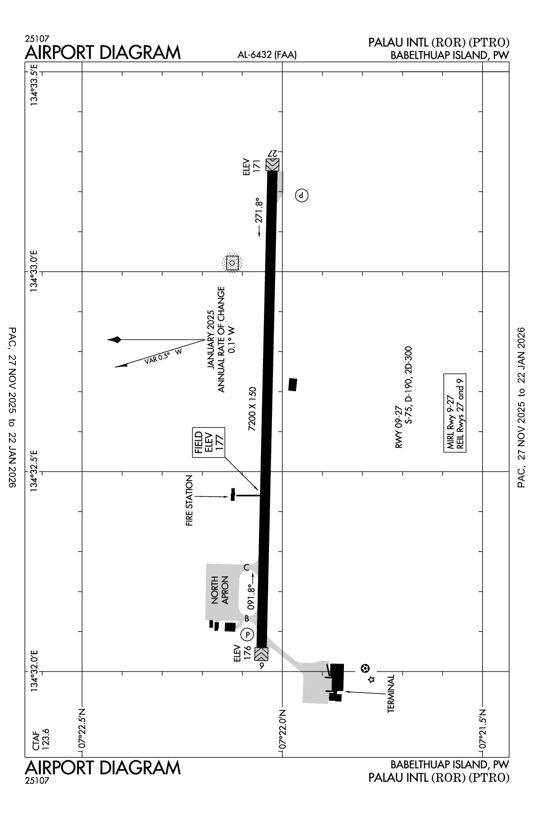 PALAU INTL - Airport Diagram