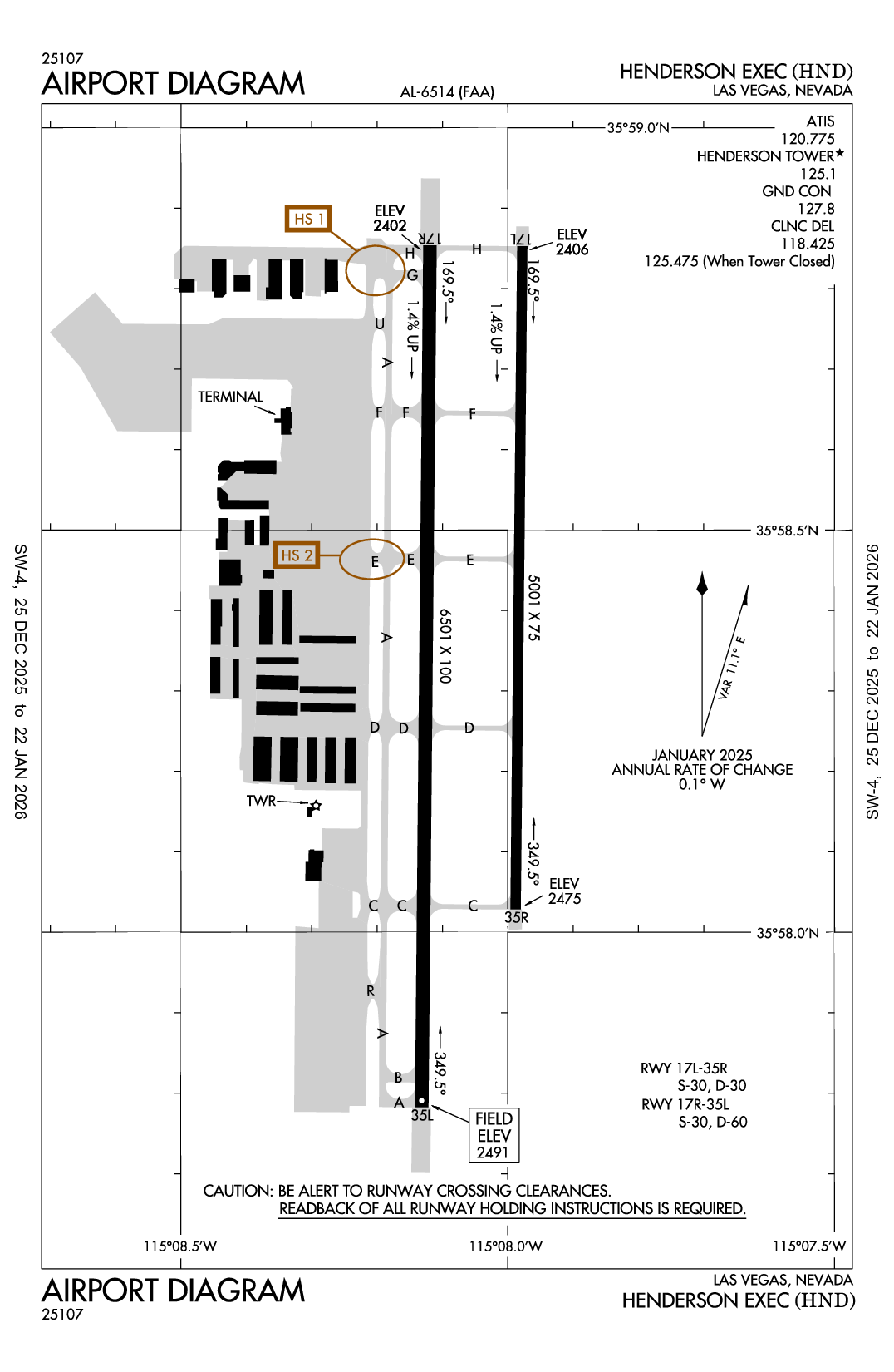 HENDERSON EXEC - Airport Diagram