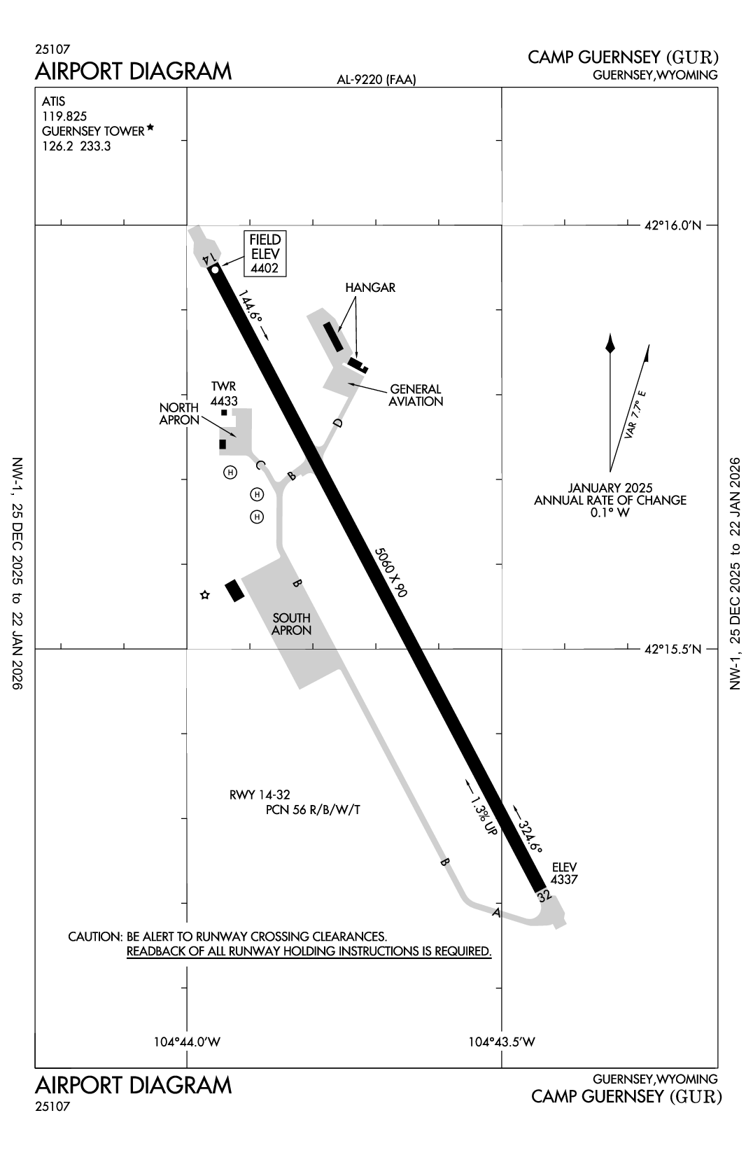 CAMP GUERNSEY - Airport Diagram